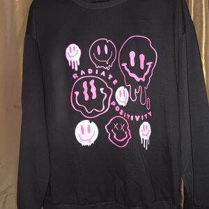 Black and Pink Graphic Sweatshirt
